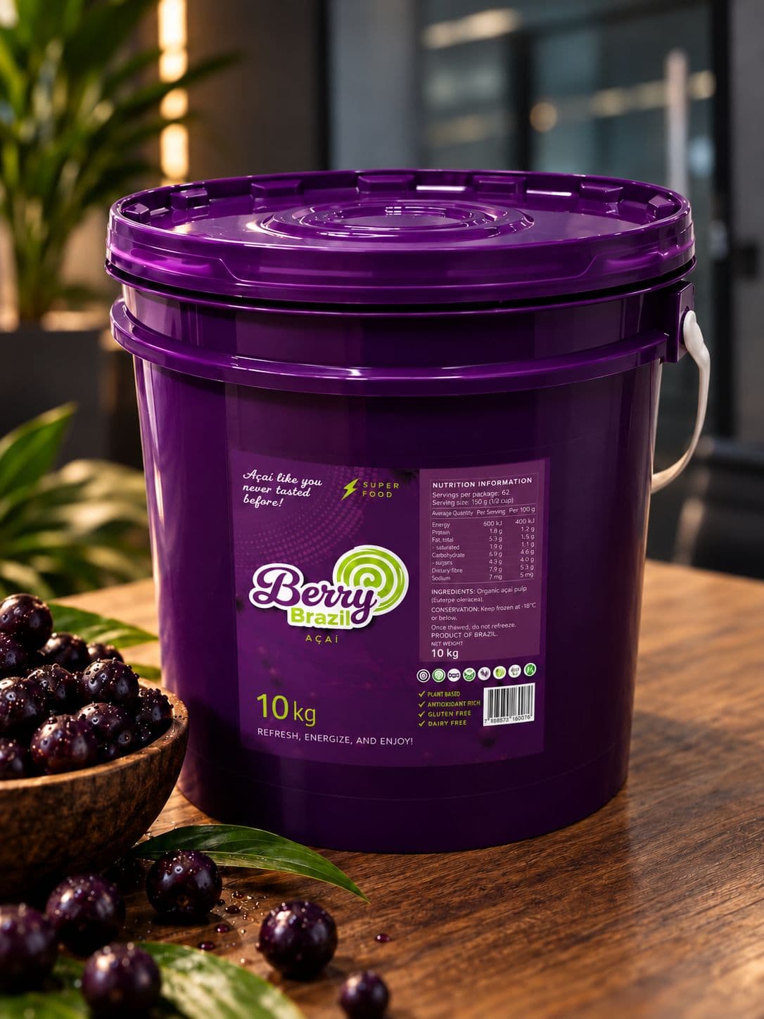 Berry Brazil Açaí Frozen 10kg Bucket