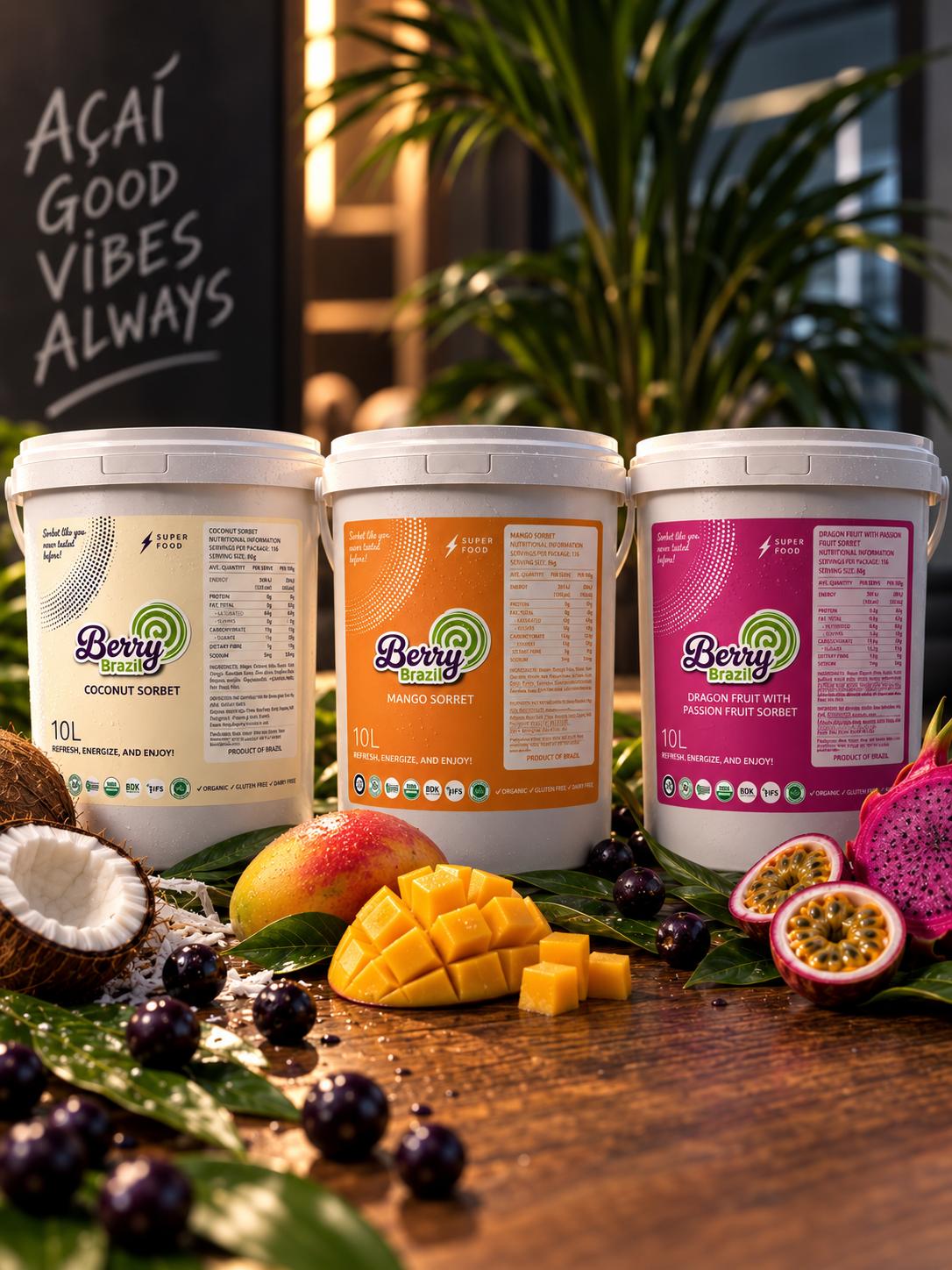 Berry Brazil Açaí Frozen 10L Fruit Sorbets