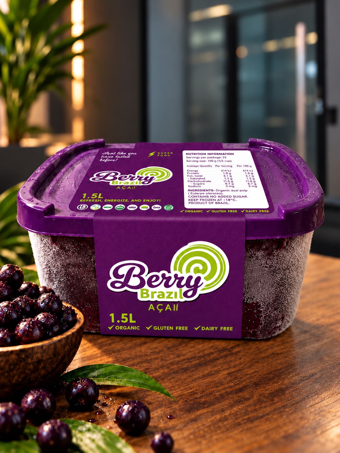 Berry Brazil Açaí Frozen 1.5L Tub