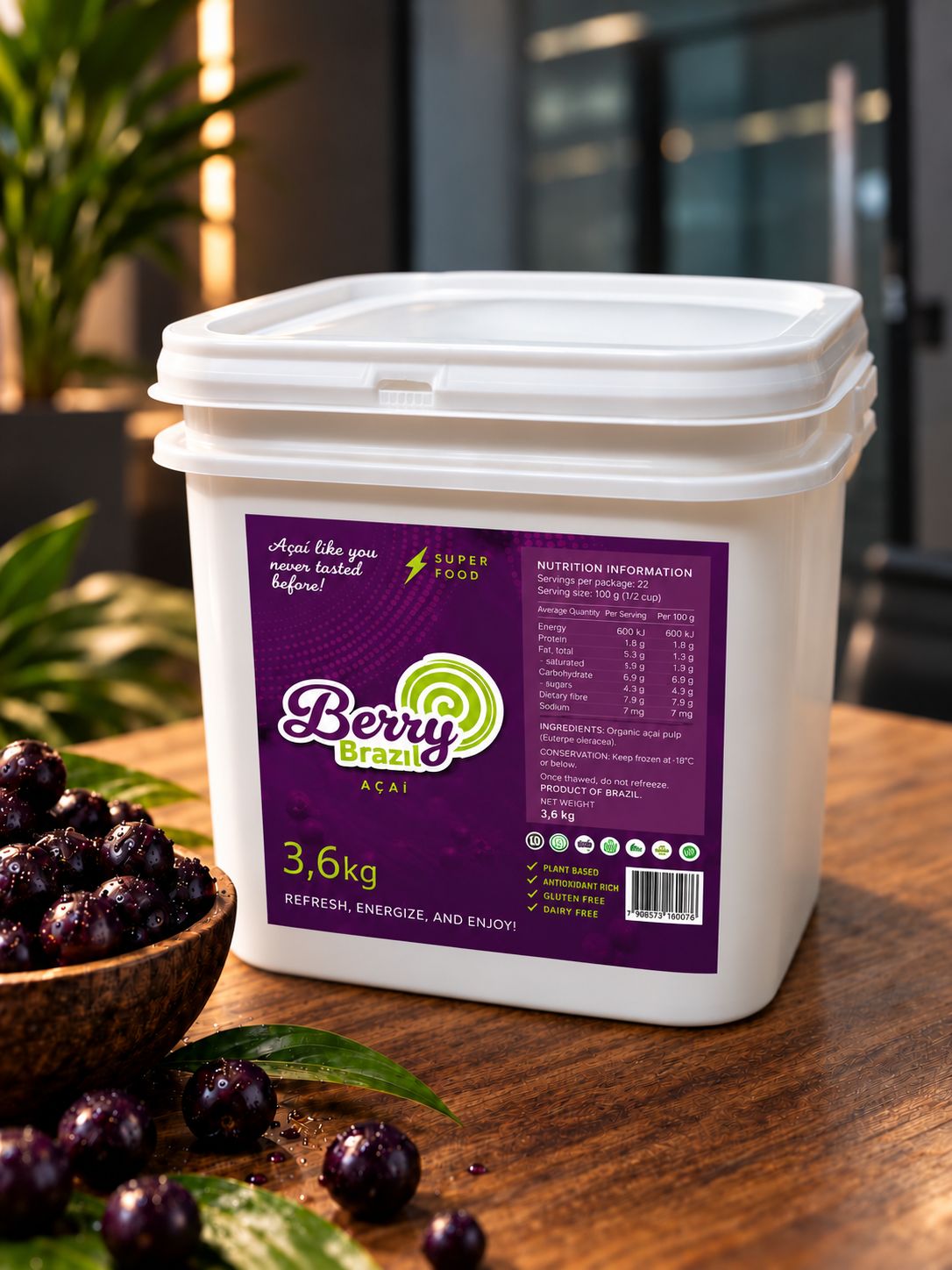 Berry Brazil Açaí Frozen 3.6L Bucket